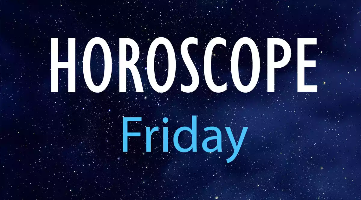 Horoscope Friday on a sky background