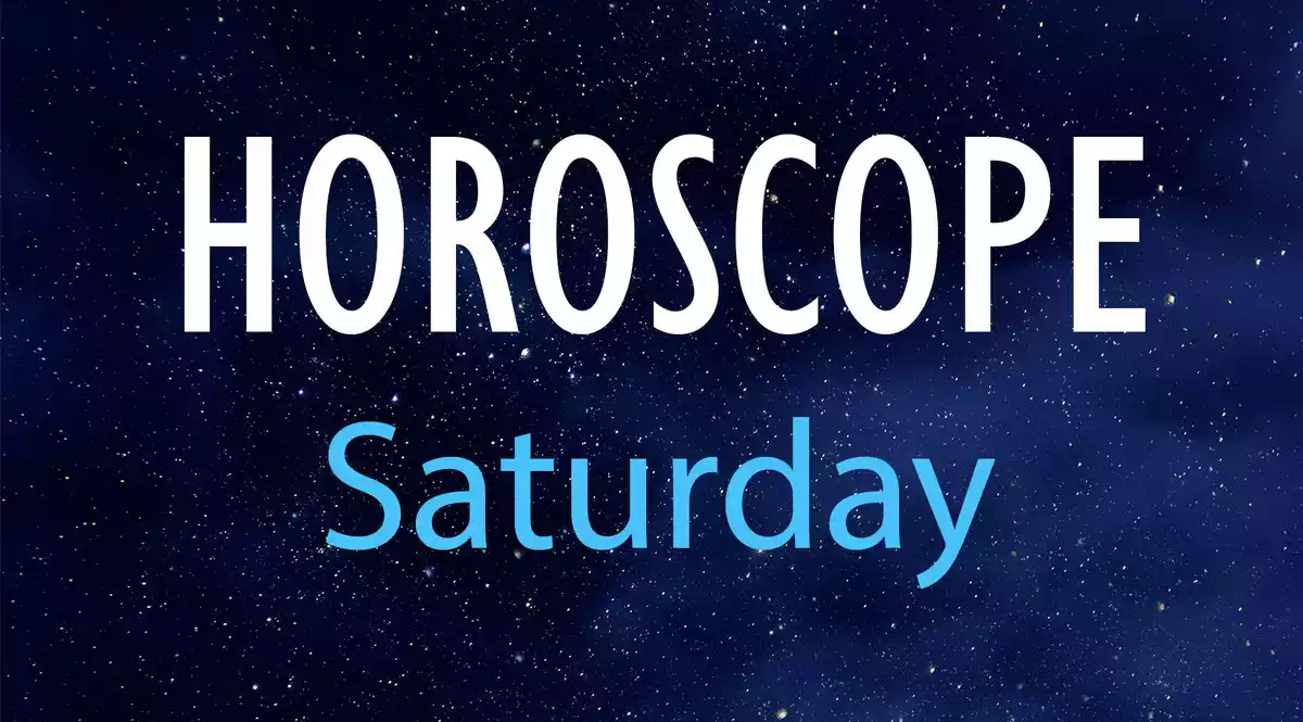 Horoscope Saturday on a sky background