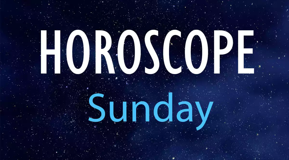 Horoscope Sunday on a sky background