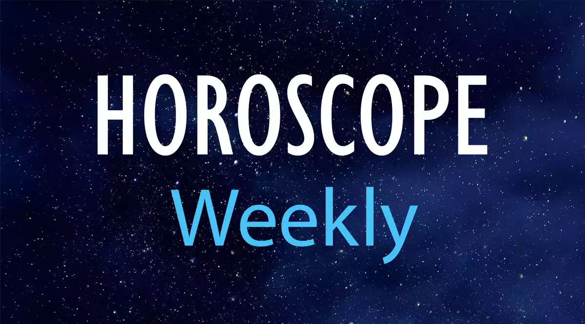 Horoscope Weekly on a sky background